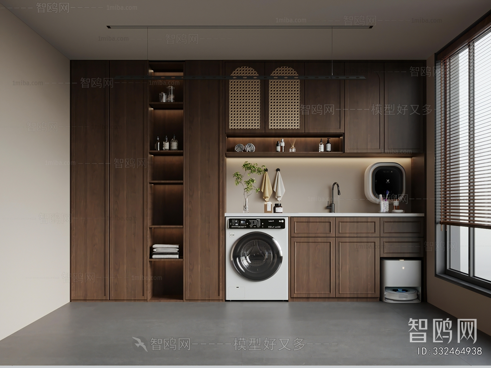 Modern Balcony Laundry Room