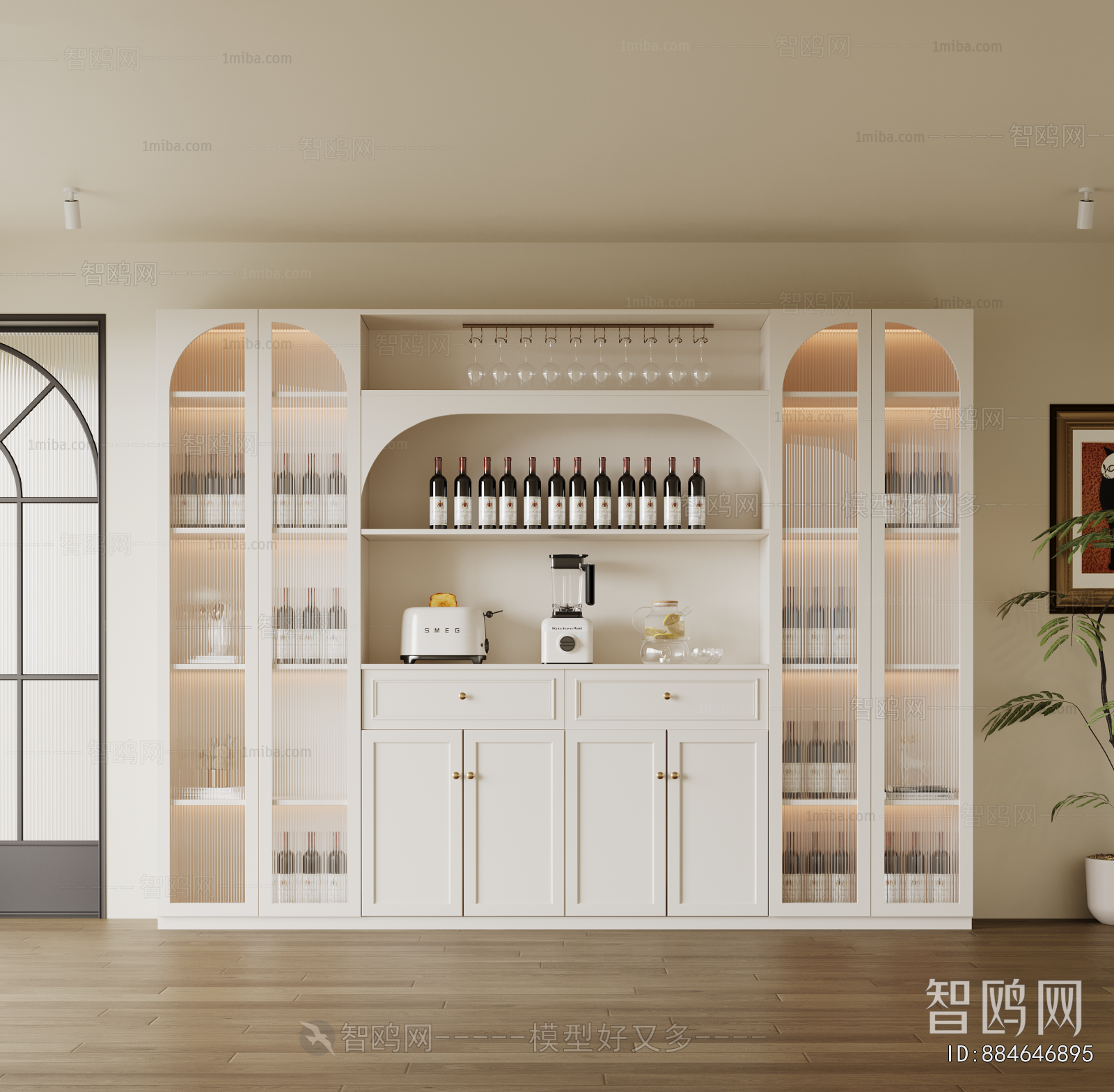 French Style Wine Cabinet
