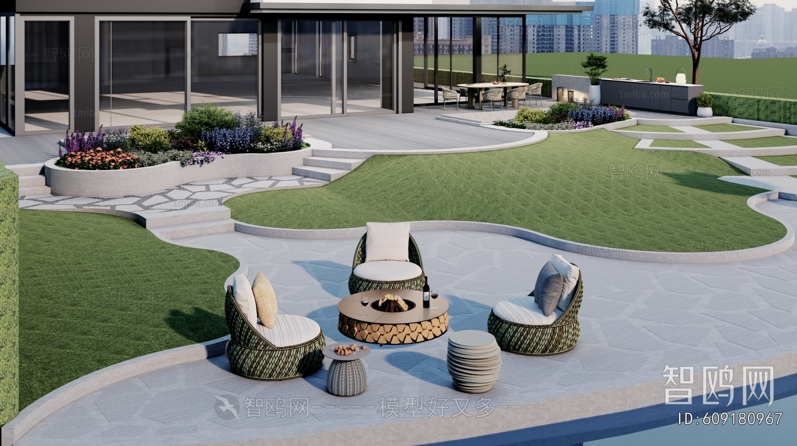 Modern Courtyard/landscape