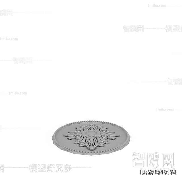 European Style Plaster Carved Top Plate