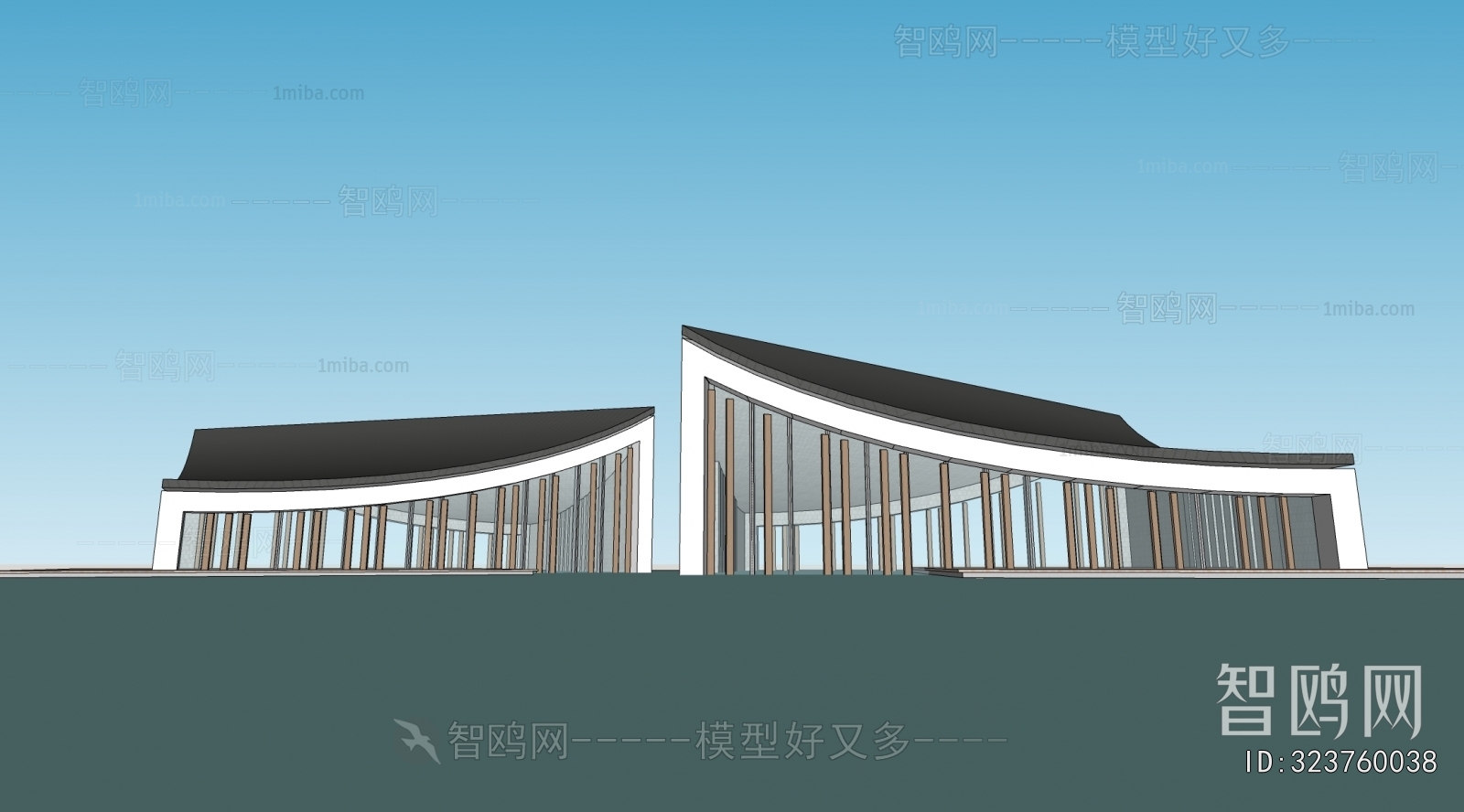 New Chinese Style Architecture Of Artistic Style