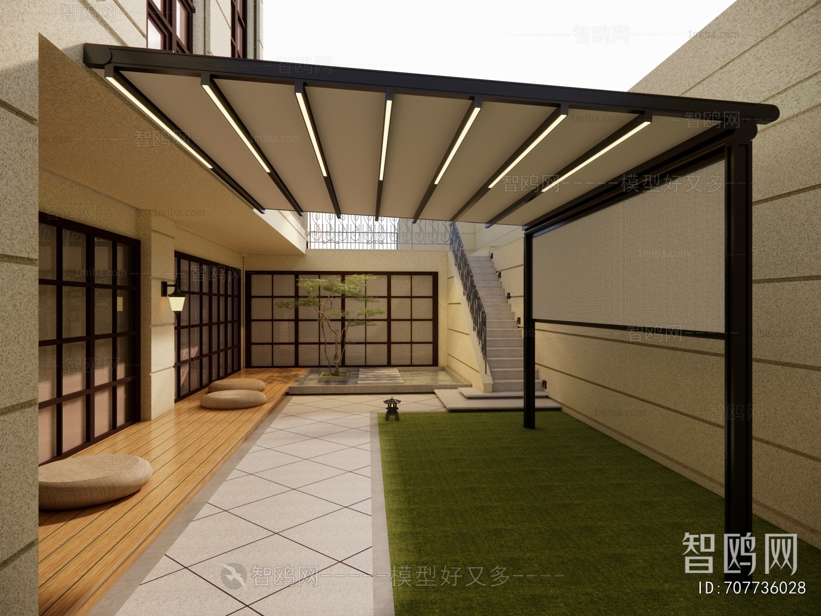 Modern Courtyard/landscape