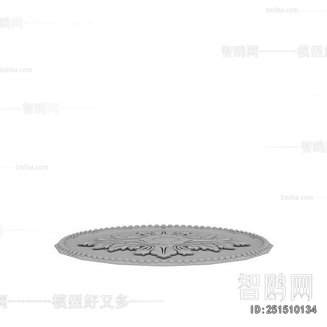 European Style Plaster Carved Top Plate