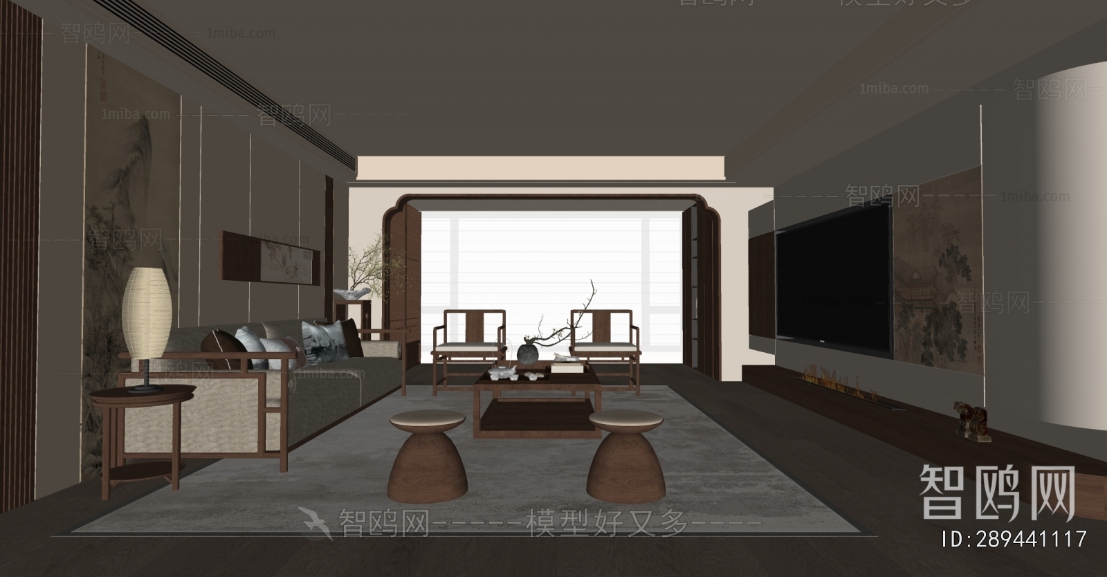New Chinese Style A Living Room