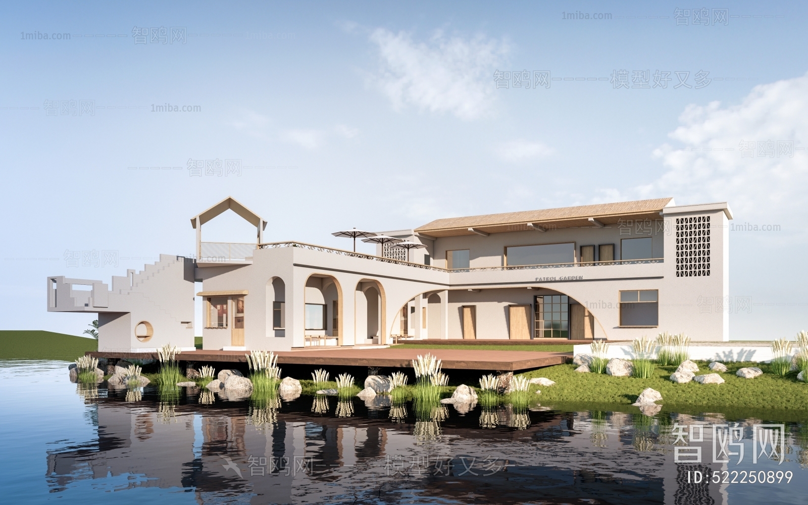 New Chinese Style Appearance Of Commercial Building