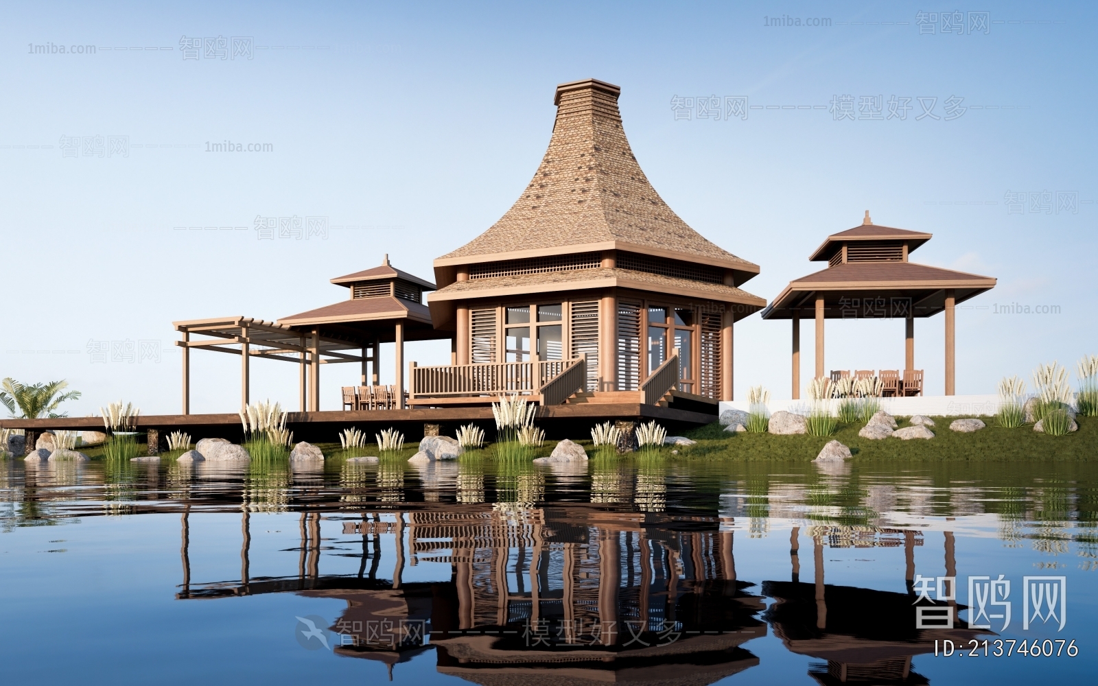 Southeast Asian Style Appearance Of Commercial Building