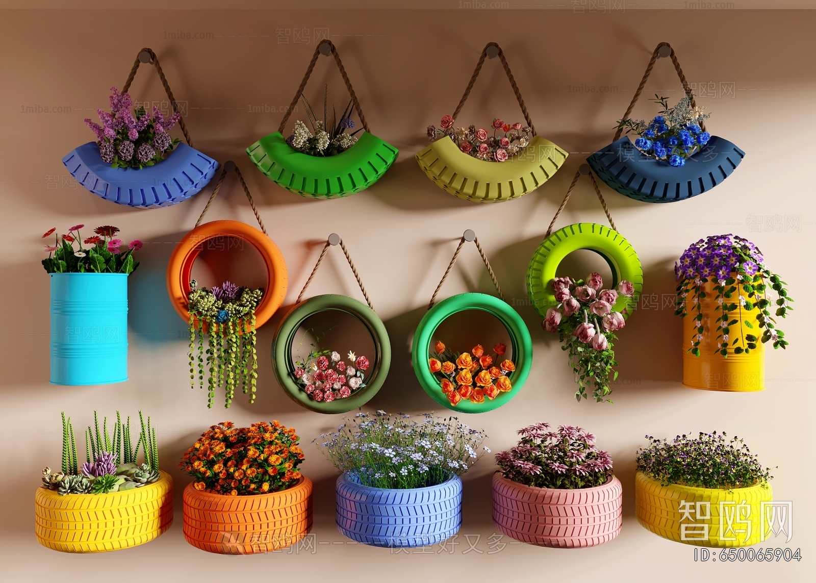 Modern Potted Green Plant