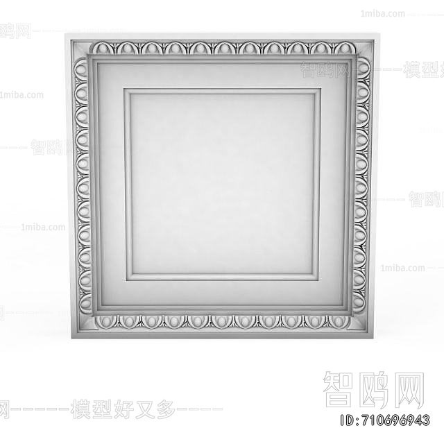 European Style Plaster Carved Top Plate