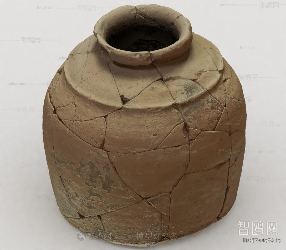 Wabi-sabi Style Clay Pot