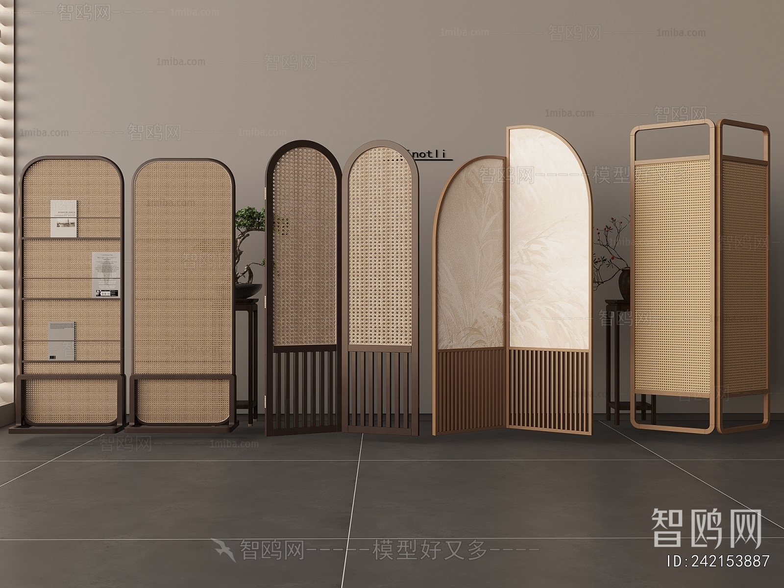 New Chinese Style Wooden Screen Partition