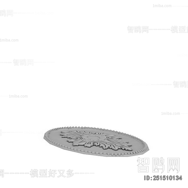 European Style Plaster Carved Top Plate