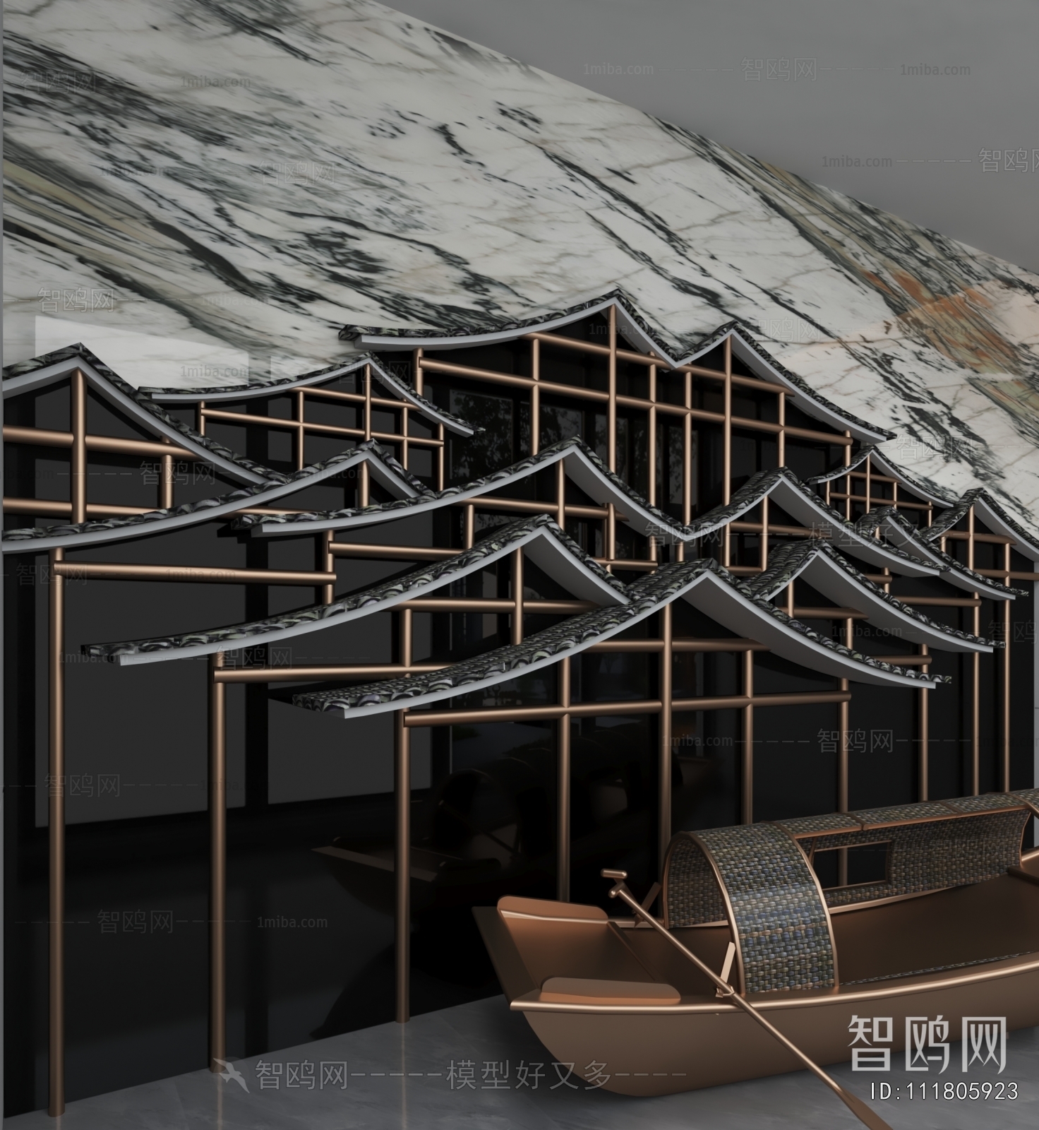 New Chinese Style TV Wall