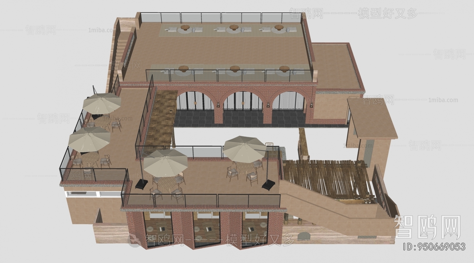 New Chinese Style Appearance Of Commercial Building