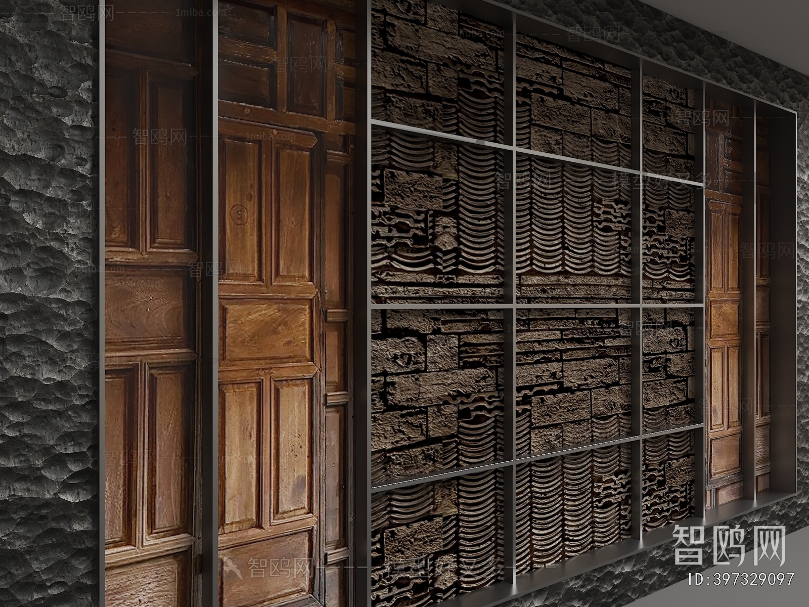 New Chinese Style TV Wall