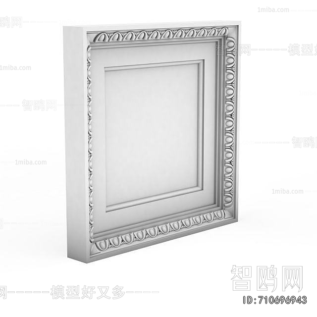 European Style Plaster Carved Top Plate