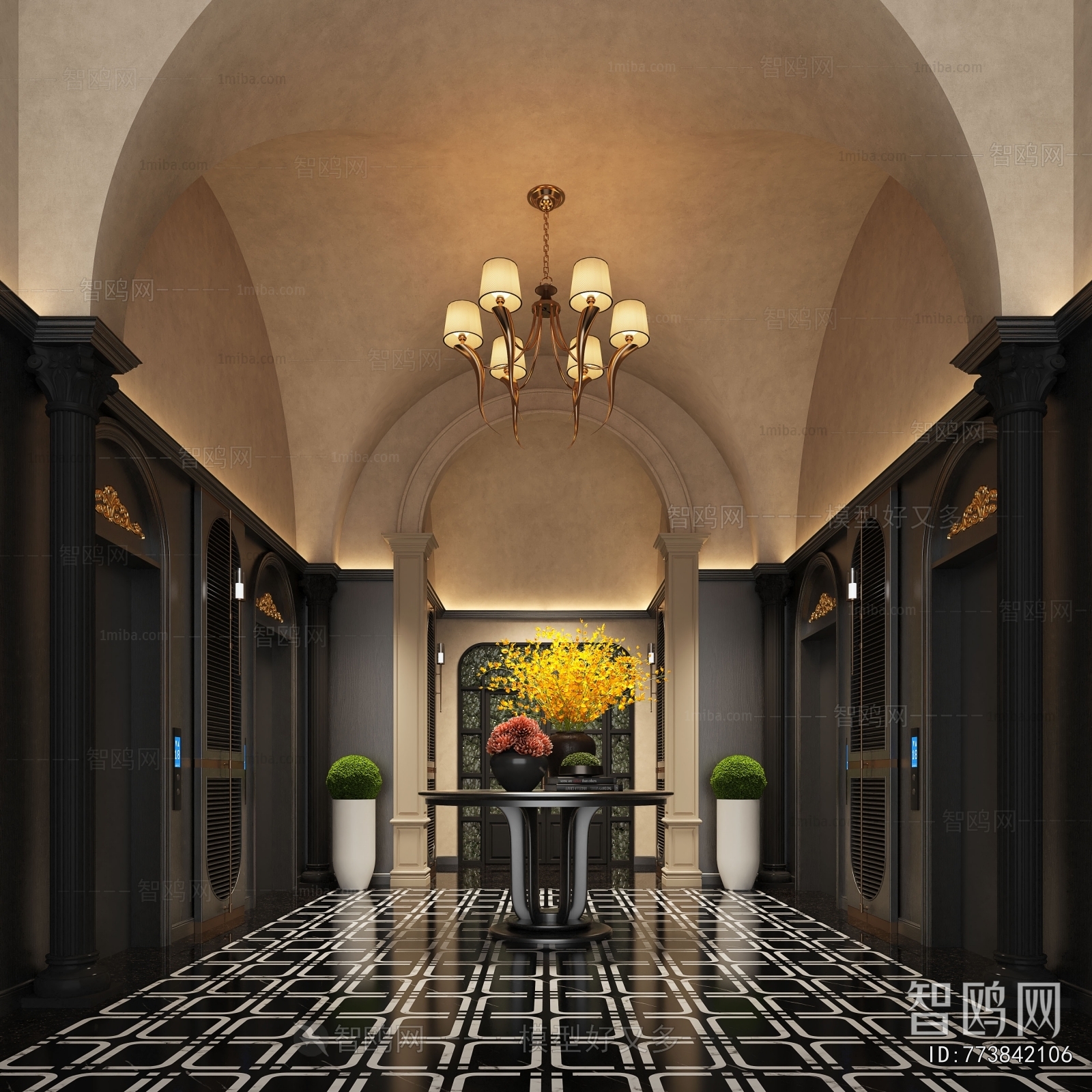 French Style Elevator Hall