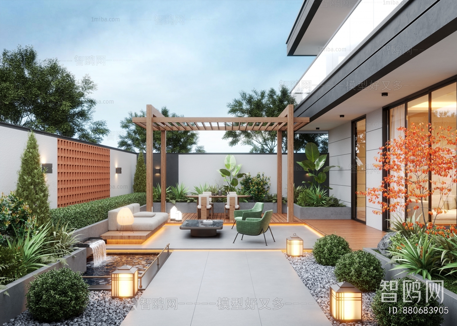 Modern Courtyard/landscape