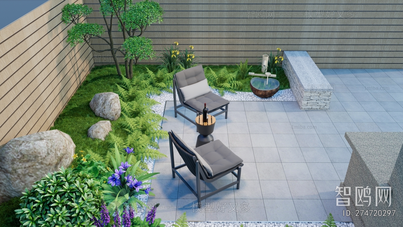 Modern Courtyard/landscape