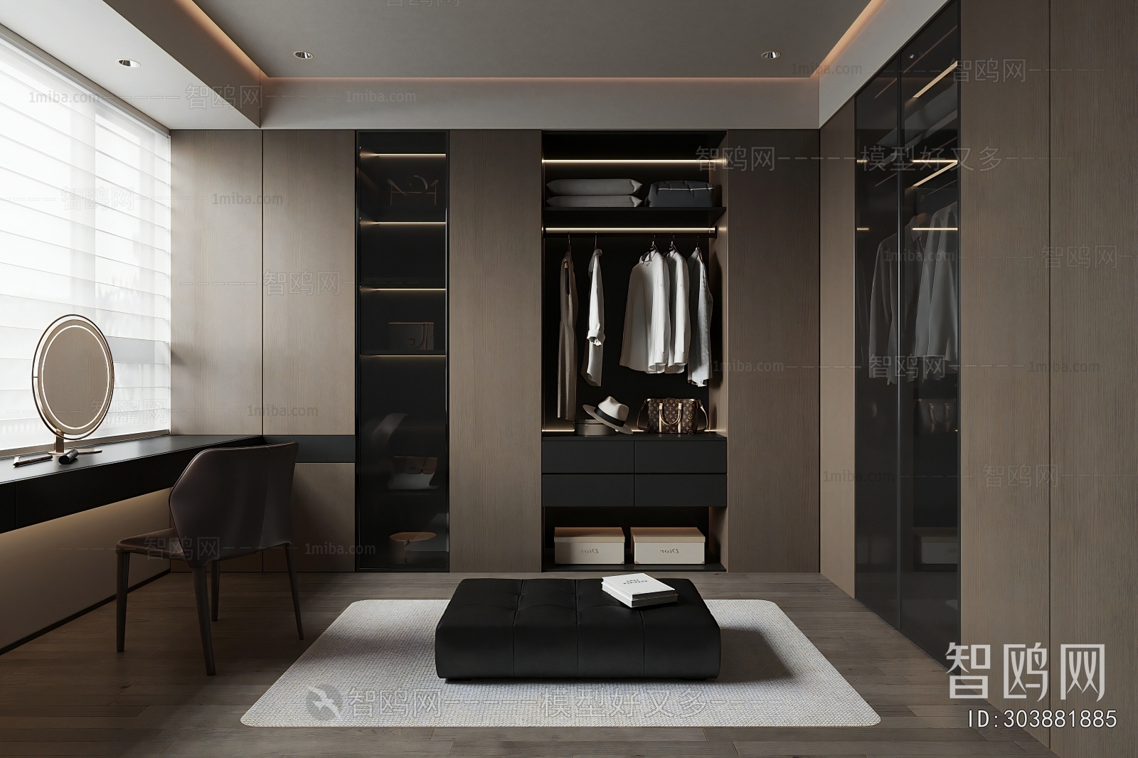 Modern Clothes Storage Area