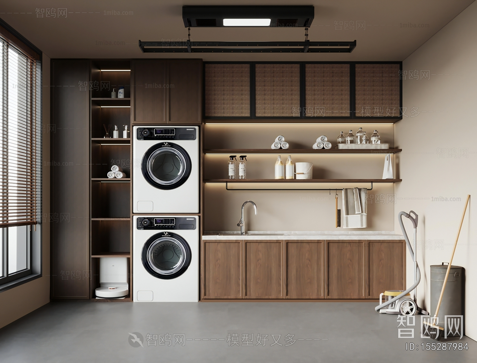 Modern Balcony Laundry Room