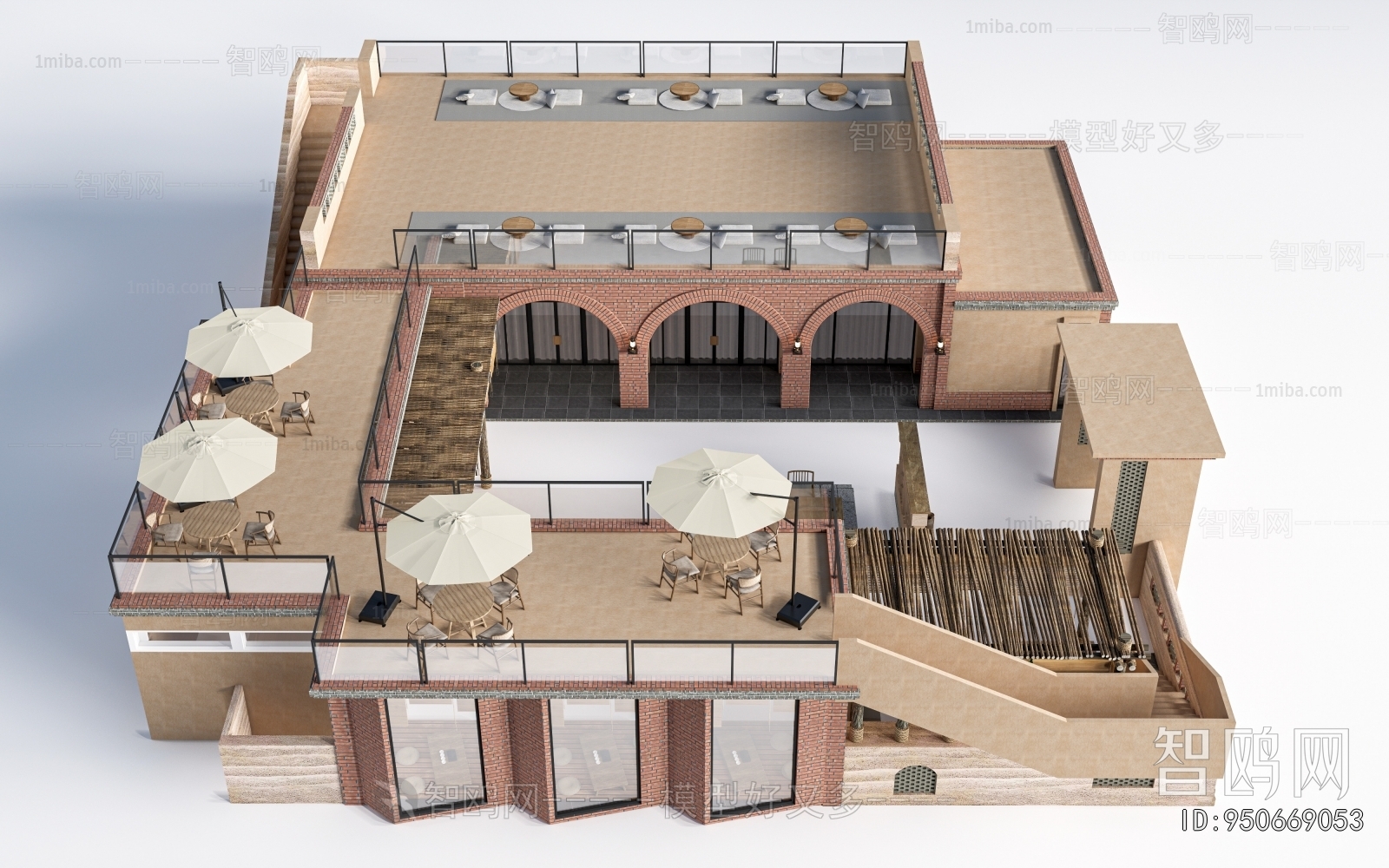 New Chinese Style Appearance Of Commercial Building