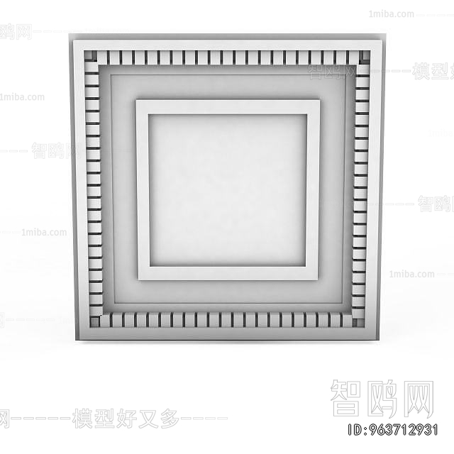 European Style Plaster Carved Top Plate