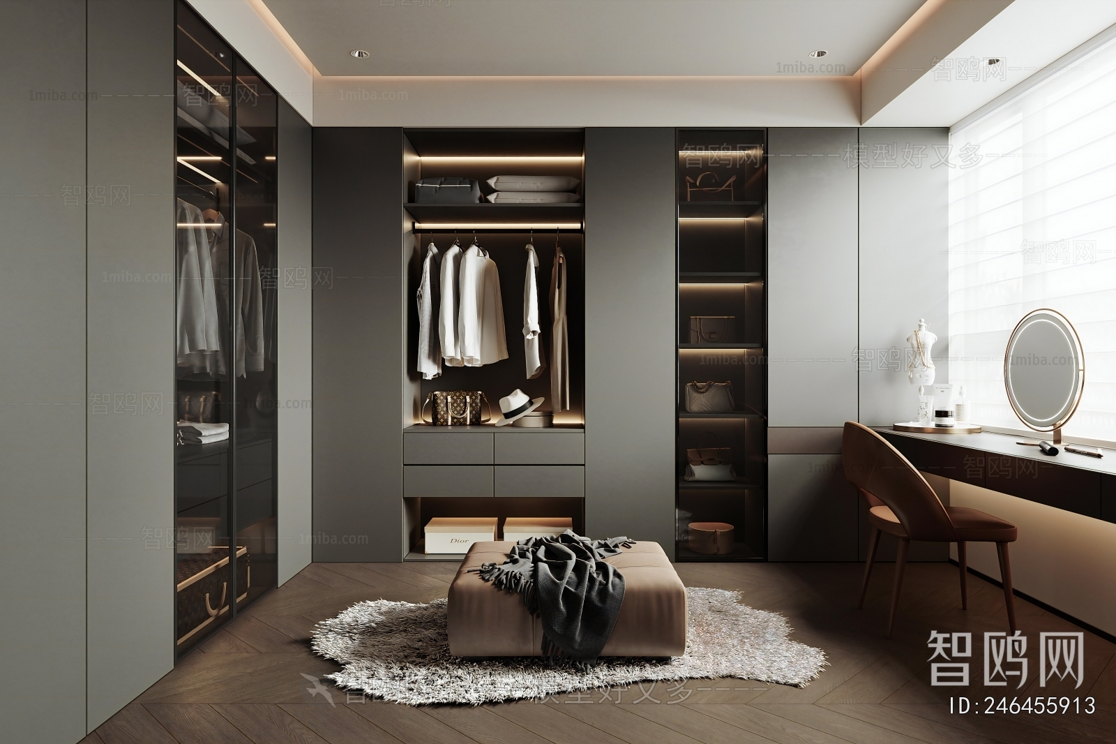 Modern Clothes Storage Area