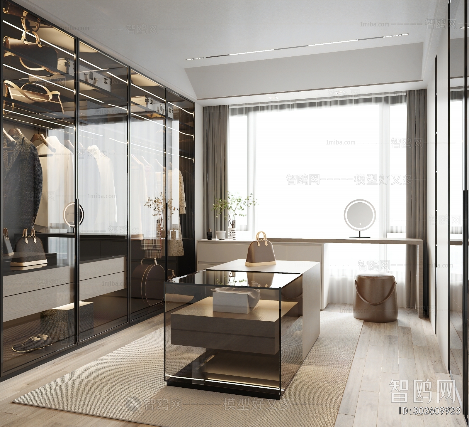 Modern Clothes Storage Area