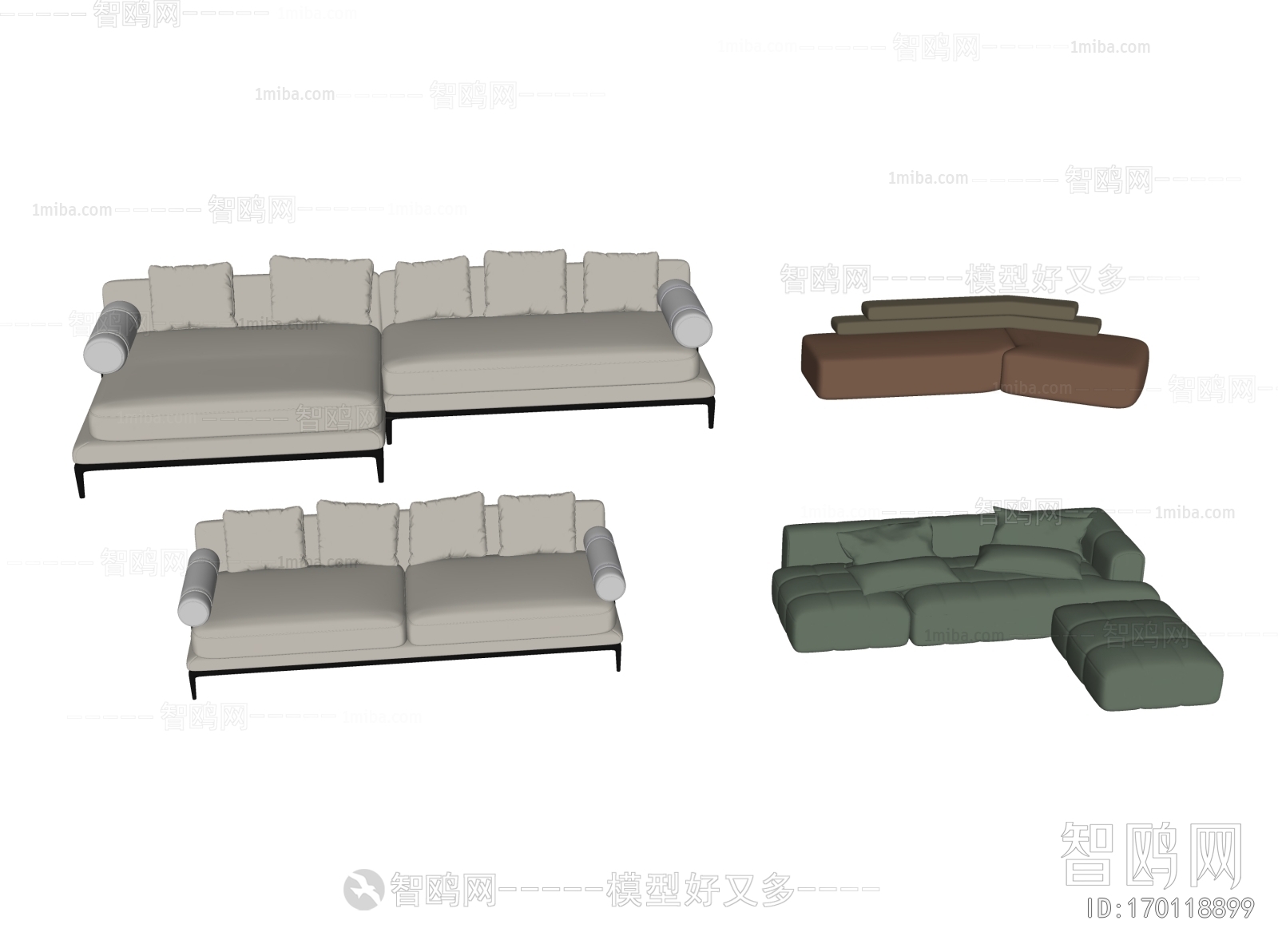 Modern Multi Person Sofa