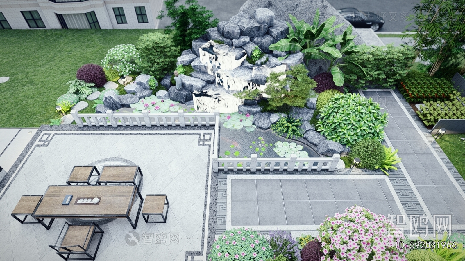 New Chinese Style Courtyard/landscape