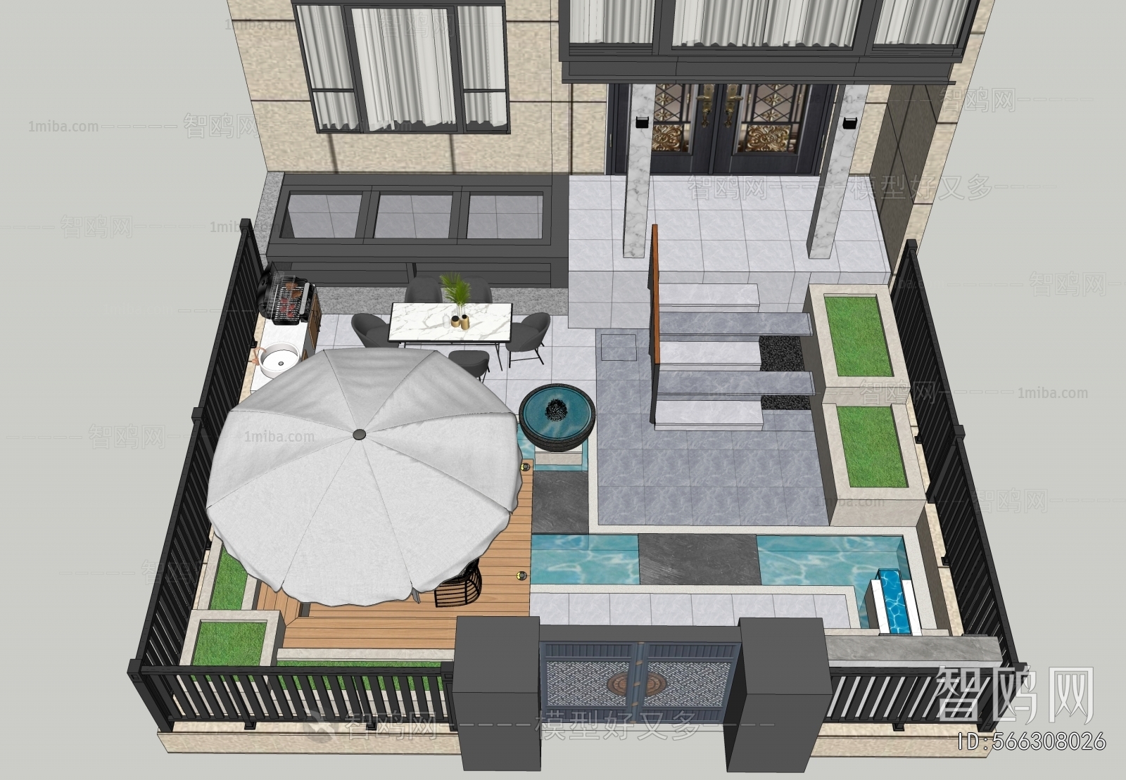 New Chinese Style Courtyard/landscape