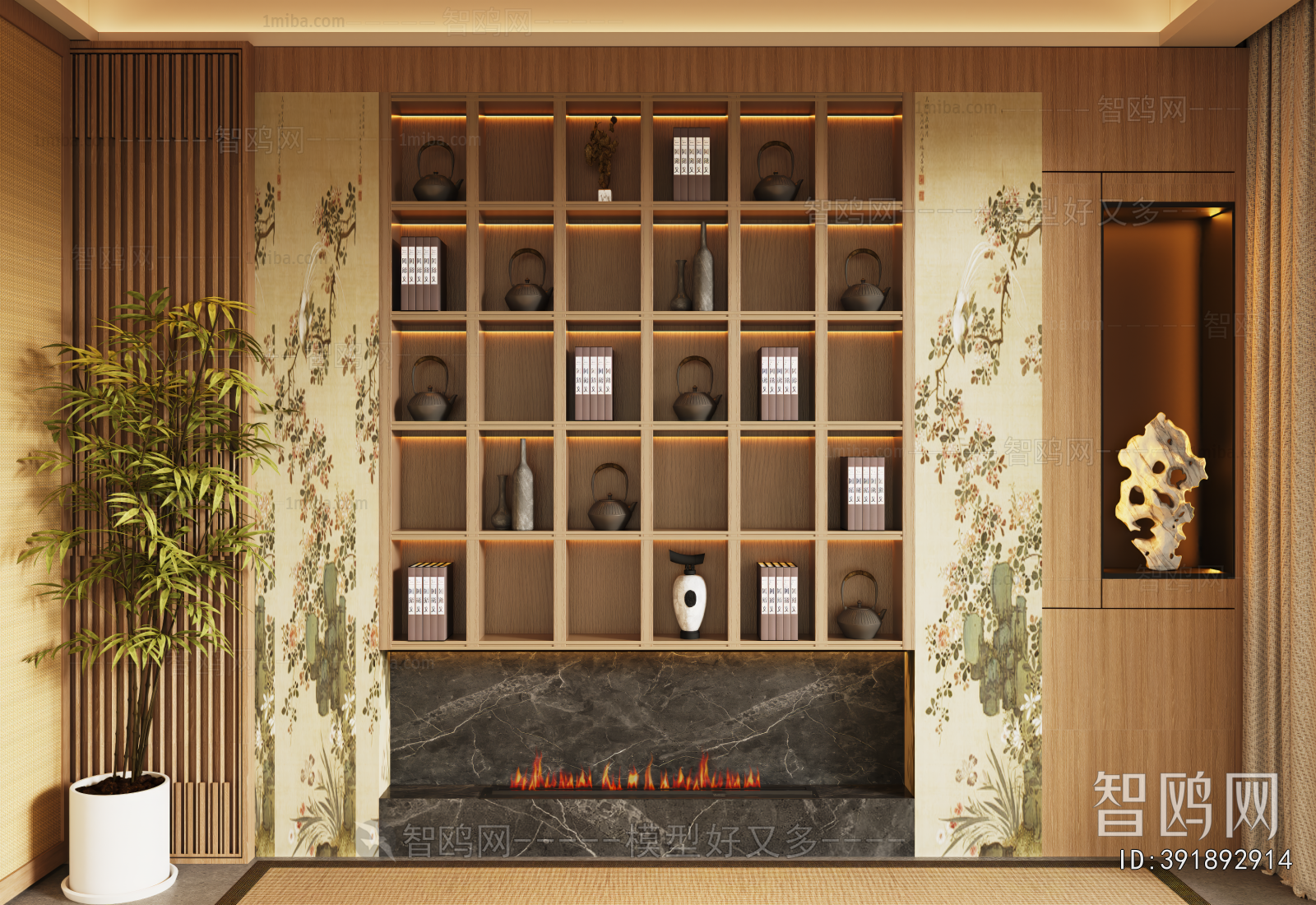 New Chinese Style Bookcase