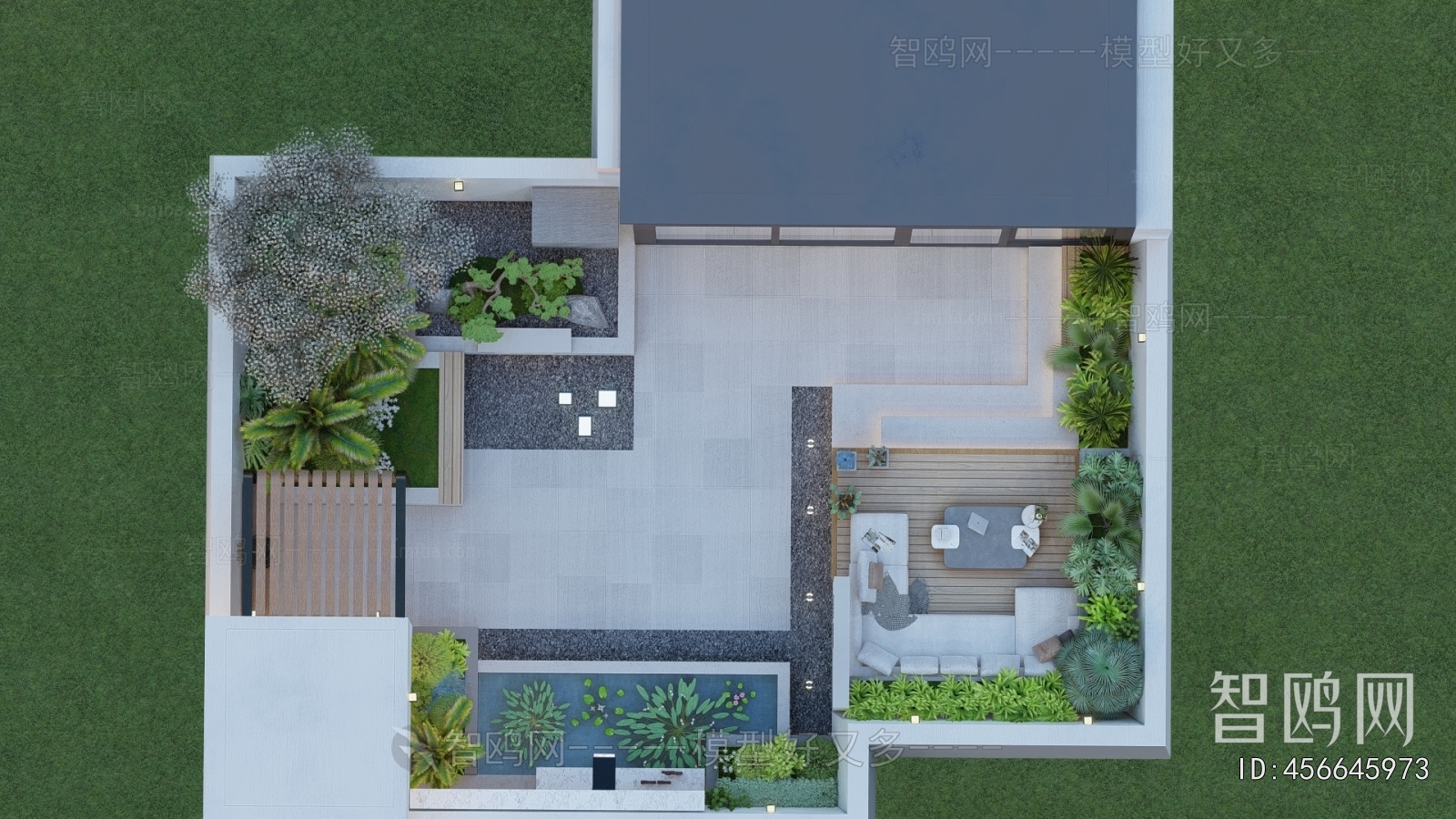Modern Courtyard/landscape