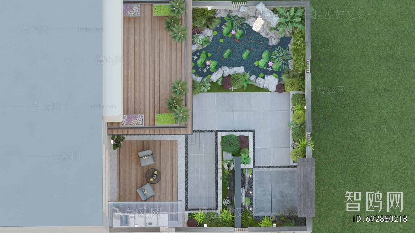 New Chinese Style Courtyard/landscape