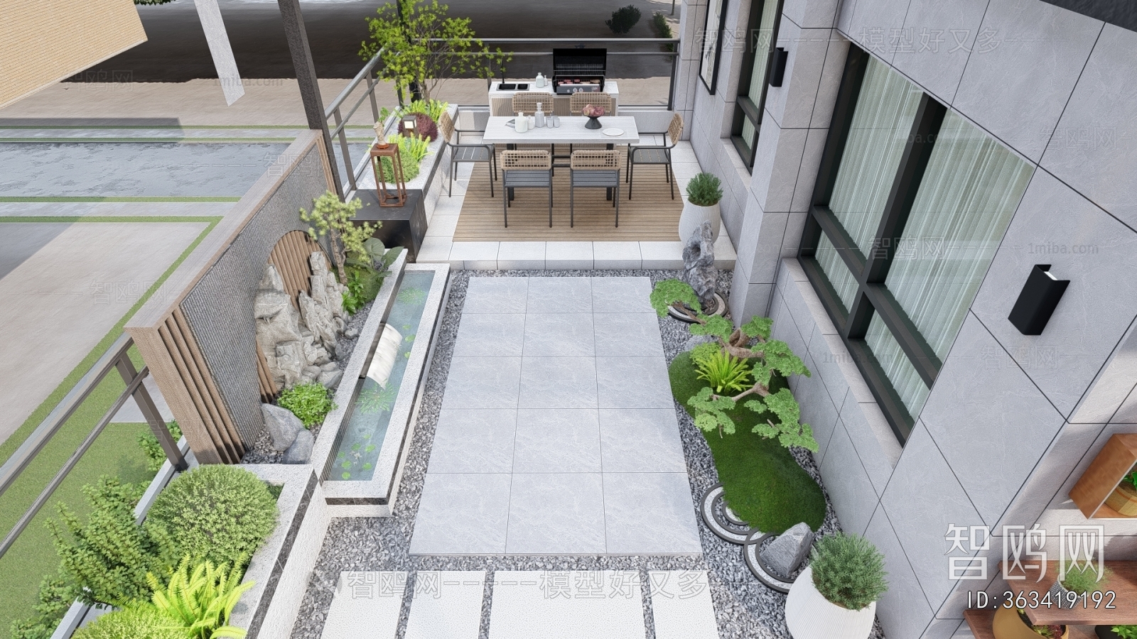 New Chinese Style Courtyard/landscape