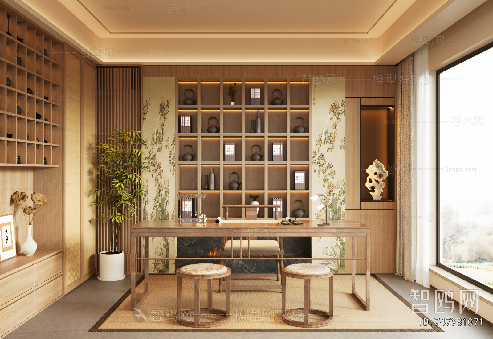 New Chinese Style Study Space