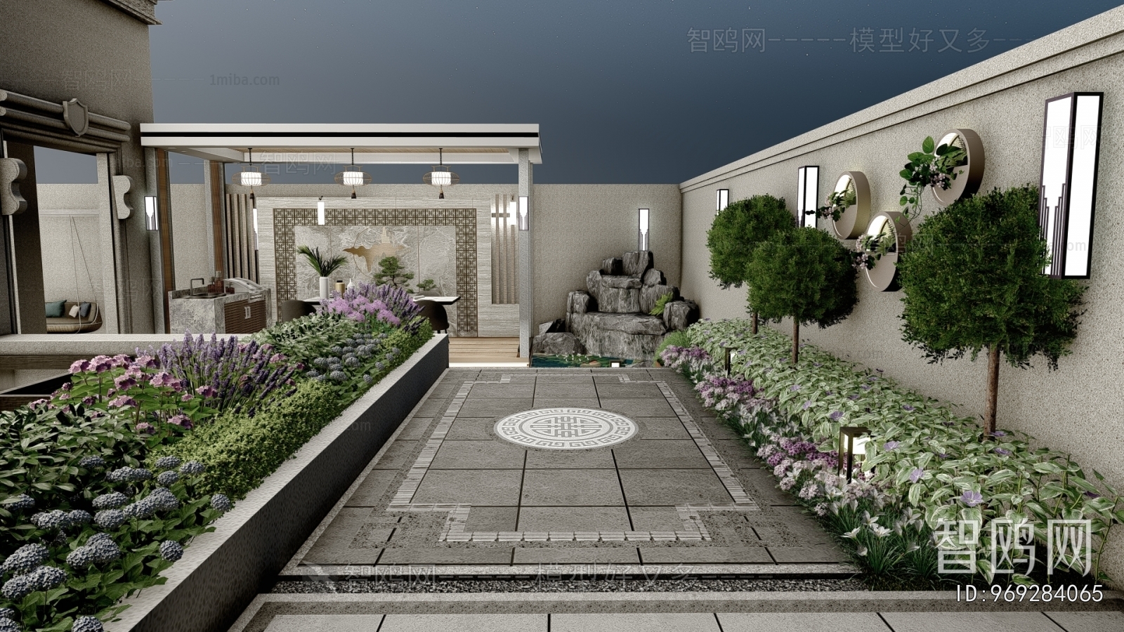New Chinese Style Courtyard/landscape