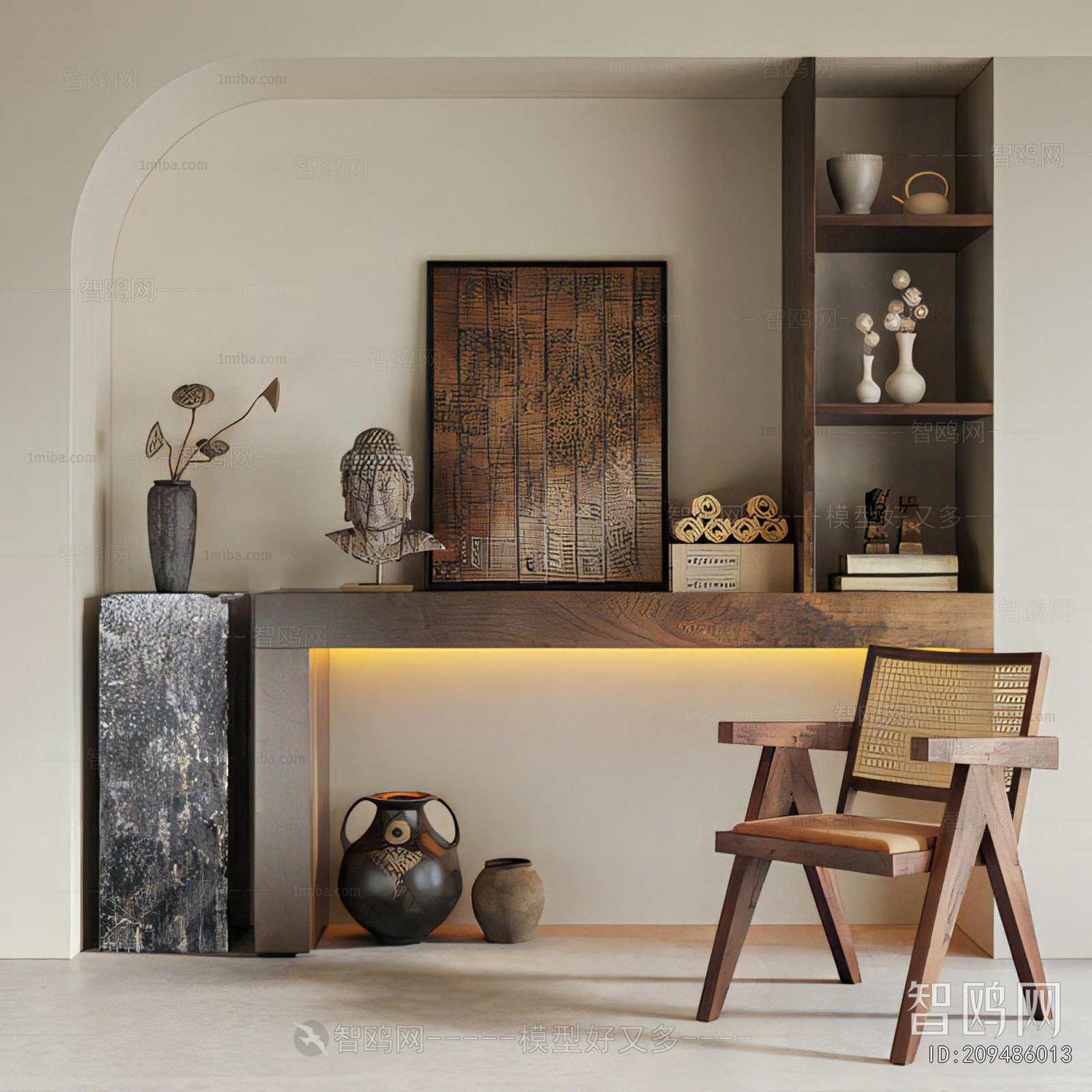 Wabi-sabi Style Console