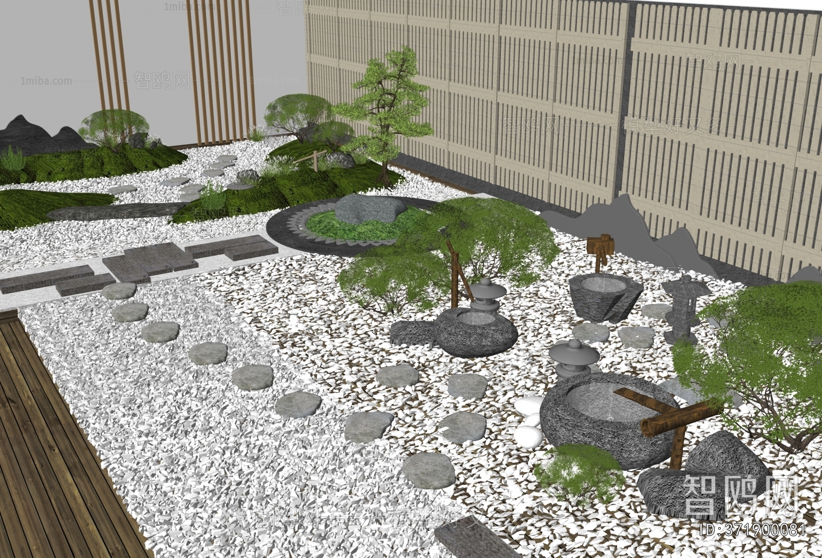 New Chinese Style Rockery Waterscape
