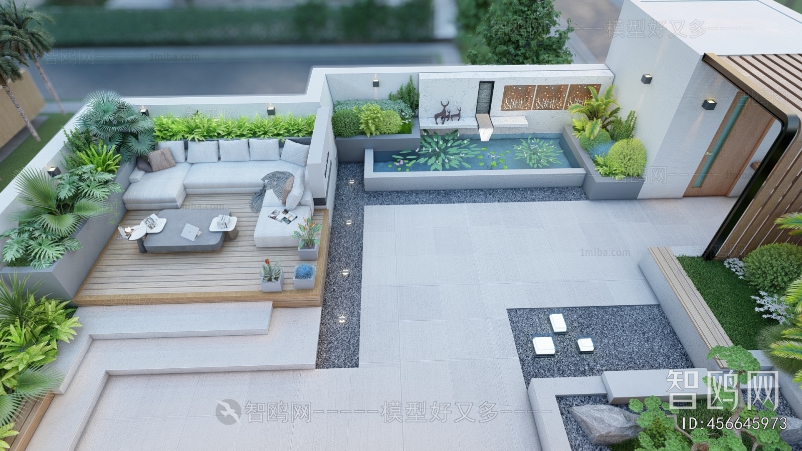 Modern Courtyard/landscape