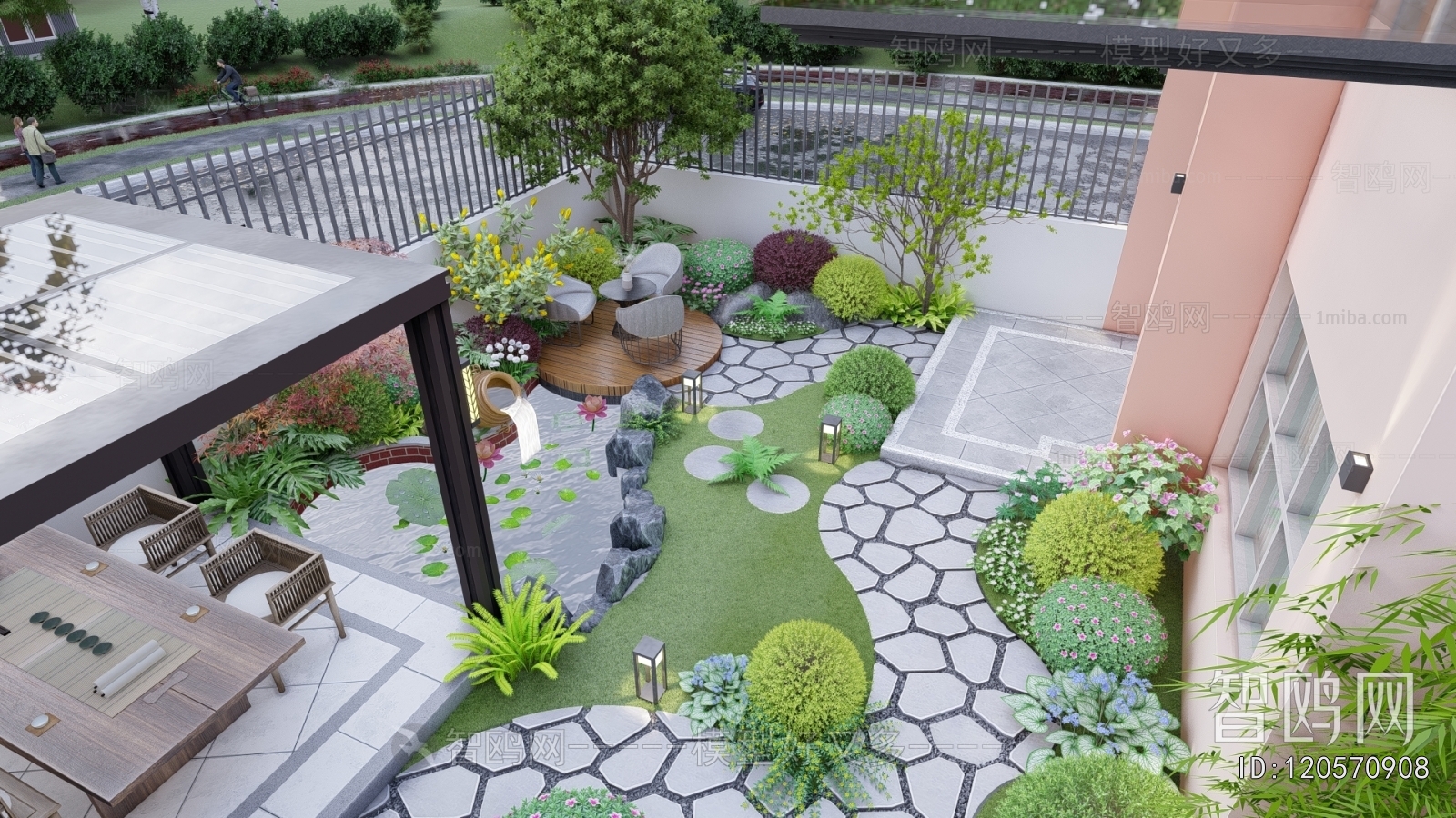 New Chinese Style Courtyard/landscape