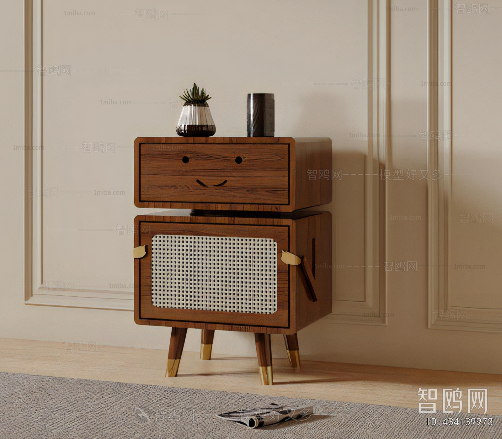 Nordic Style Bedside Cupboard