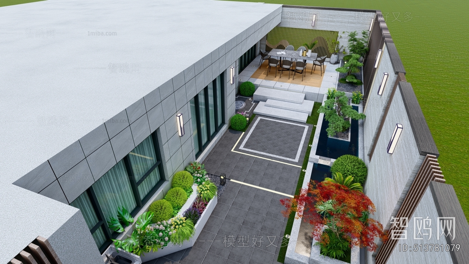 New Chinese Style Courtyard/landscape
