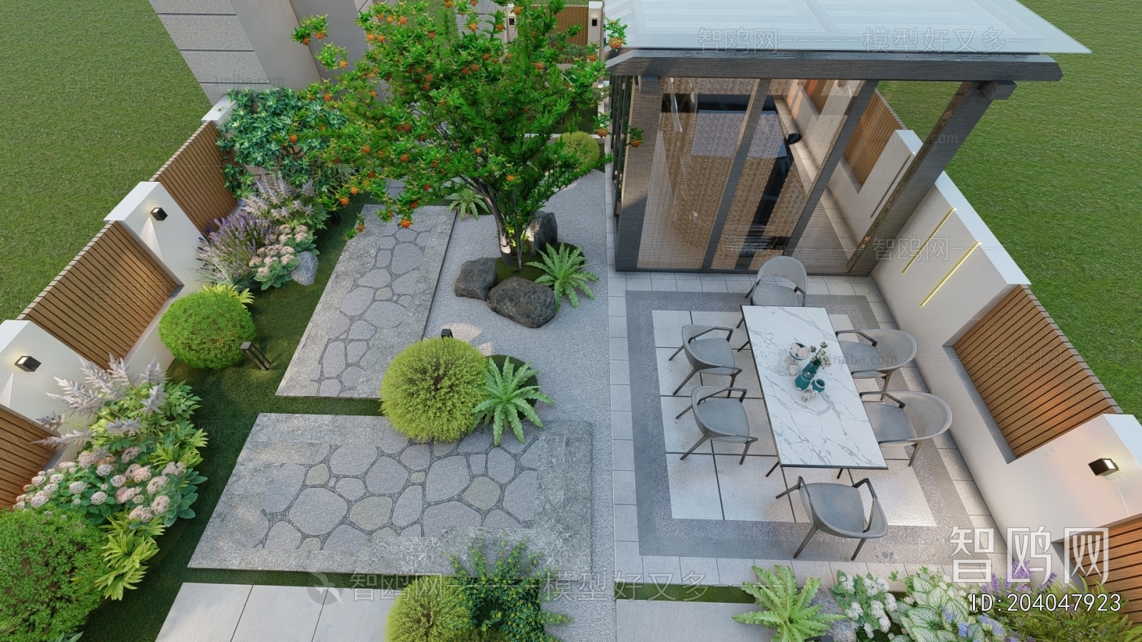 Modern Courtyard/landscape