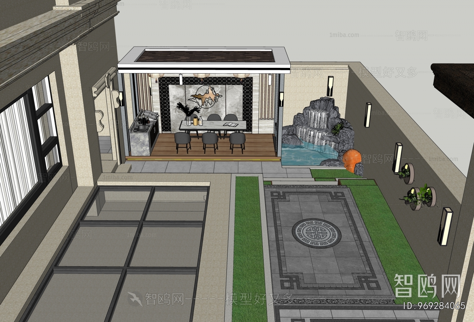 New Chinese Style Courtyard/landscape