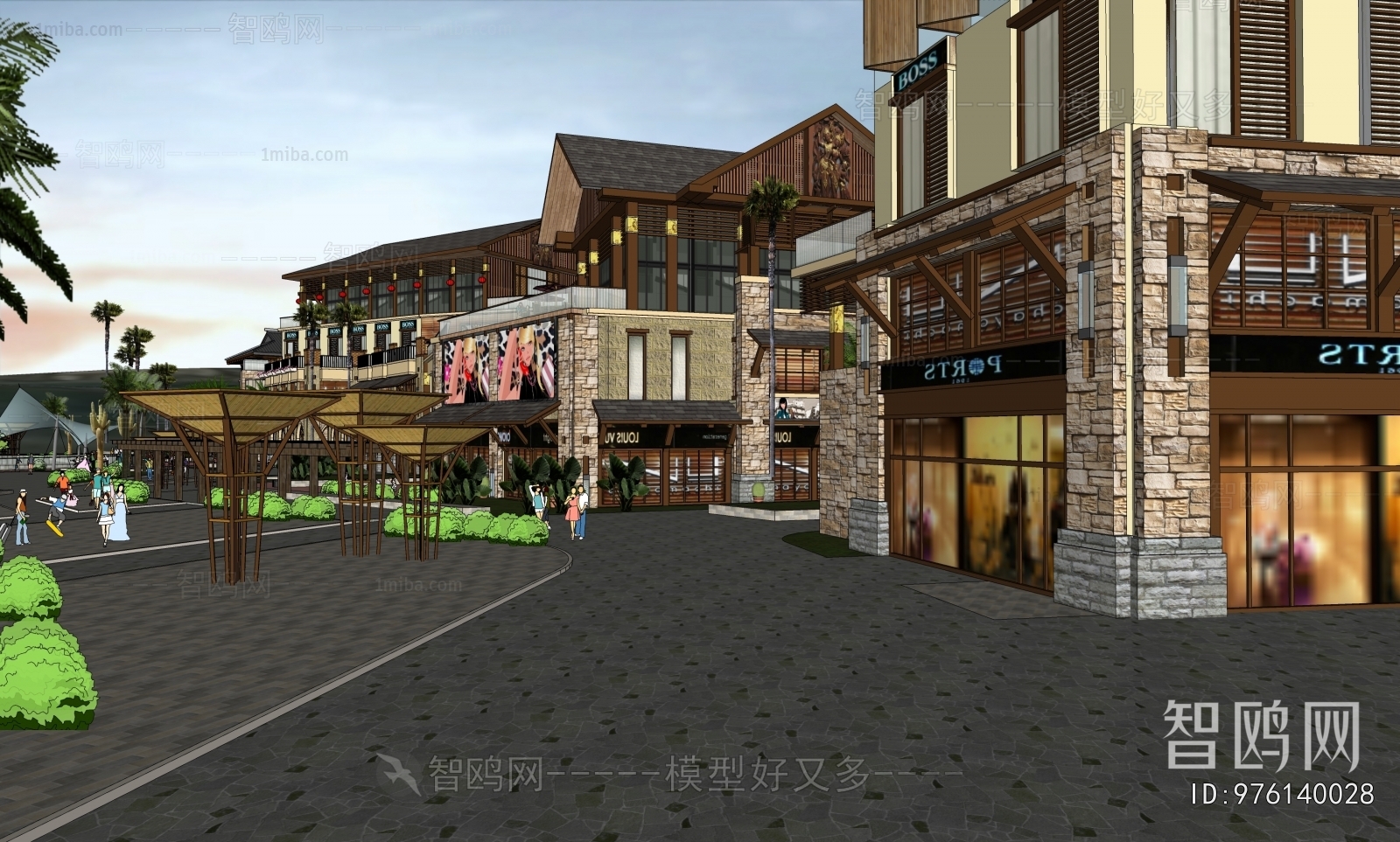 New Chinese Style Commercial Street