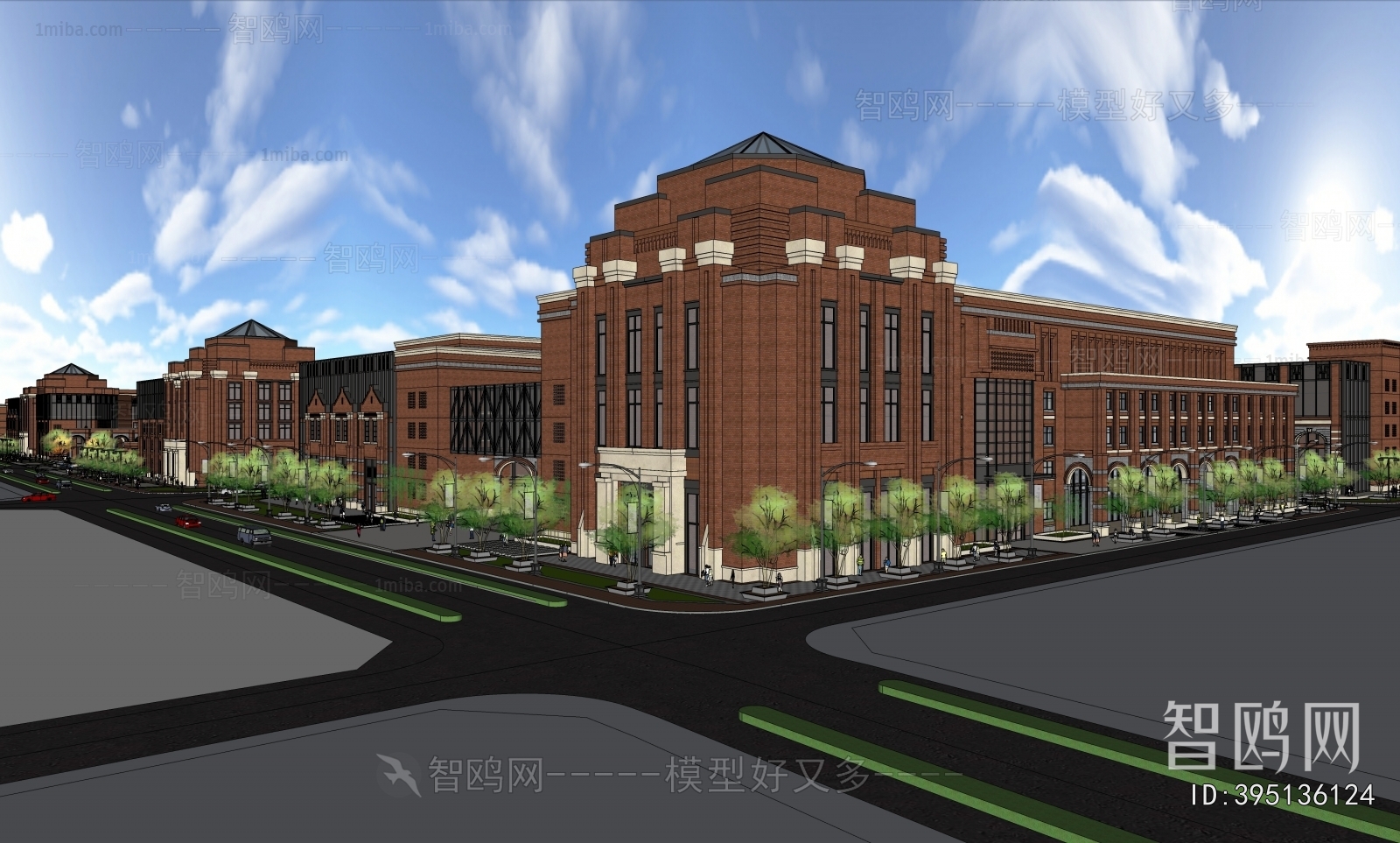 New Classical Style Architectural Bird's-eye View Planning