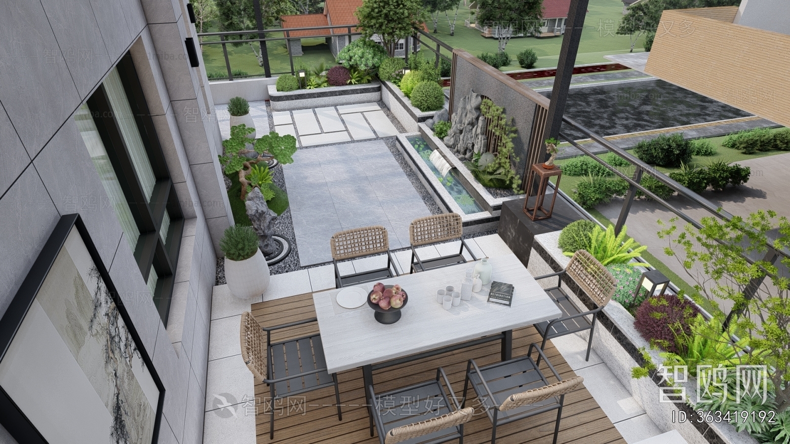 New Chinese Style Courtyard/landscape