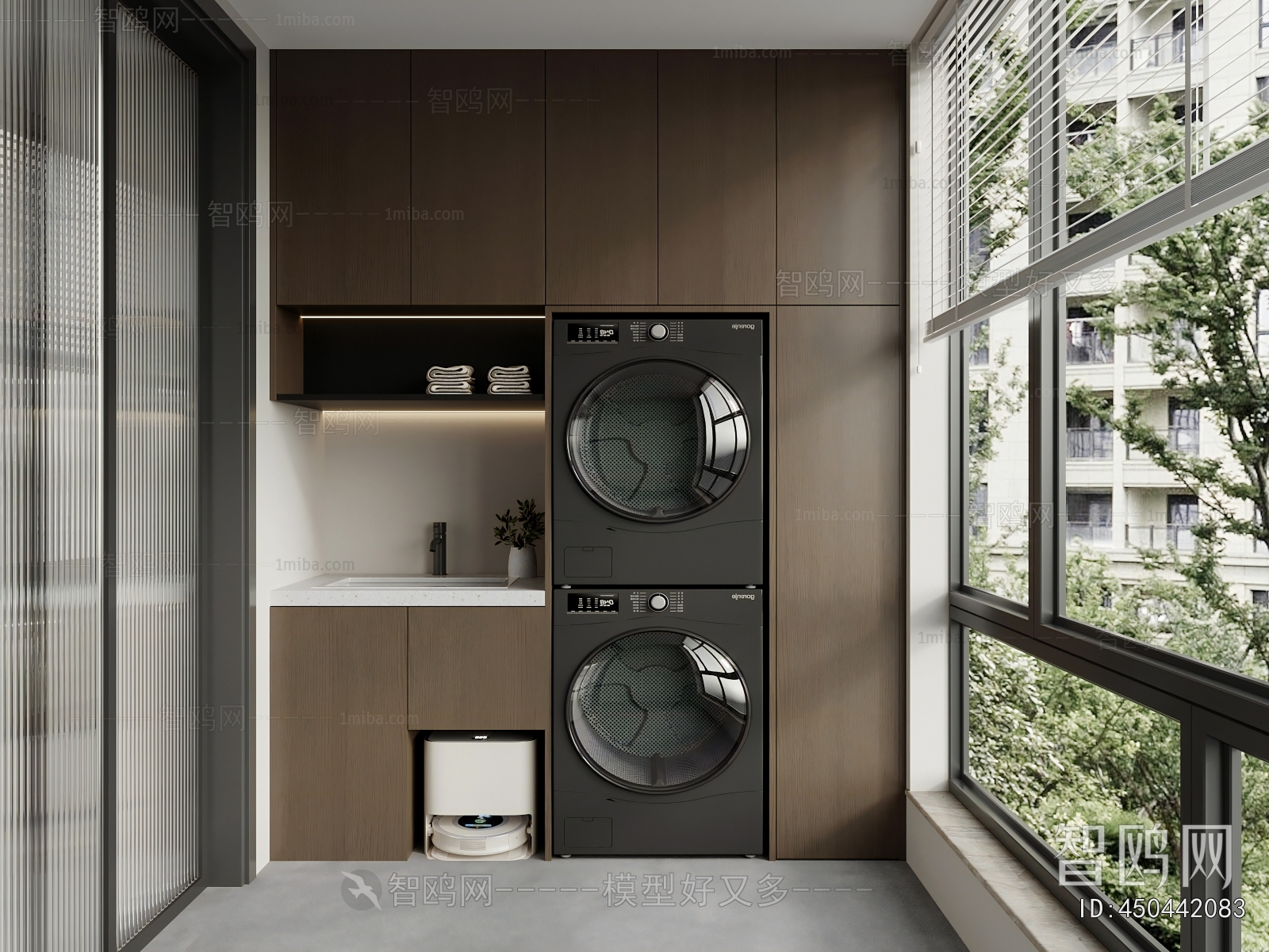 Modern Laundry Cabinet