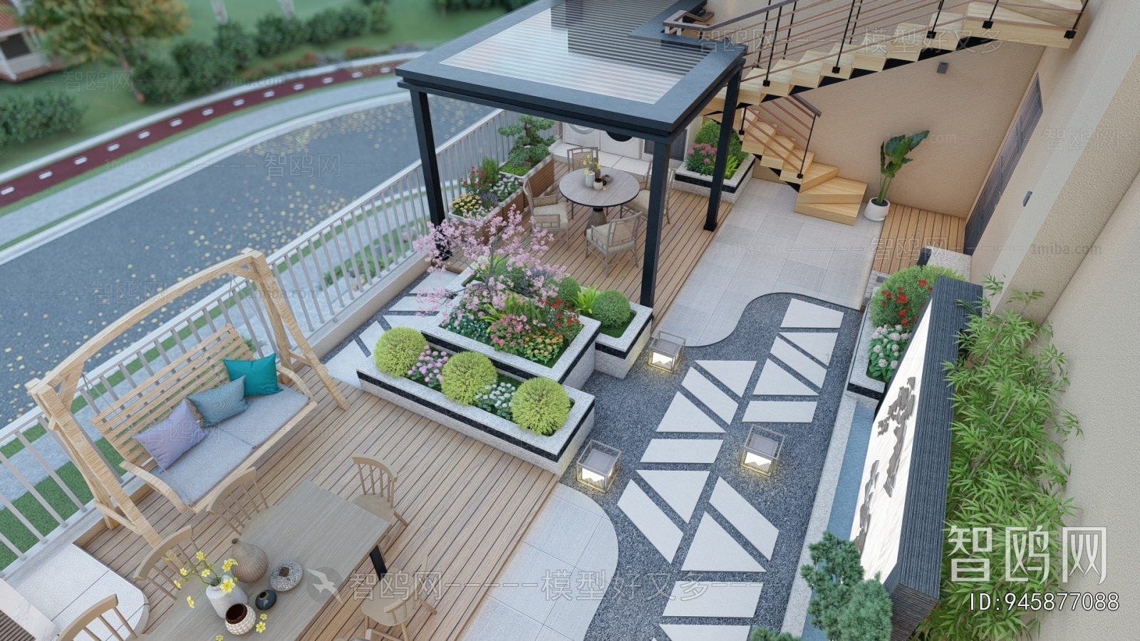 New Chinese Style Courtyard/landscape